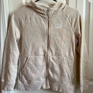 Nike Cream Zip-Up, Girls Large